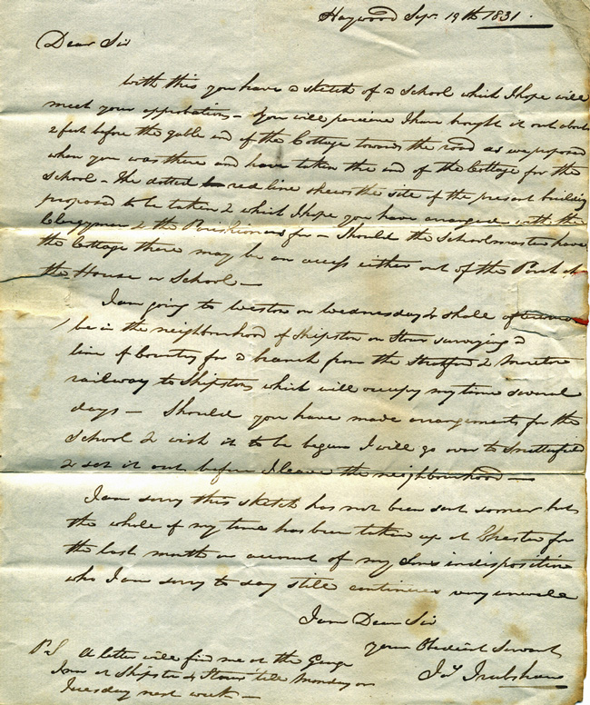 letter from James Trubshaw to Mark Philips